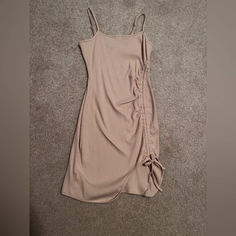 Beige Bodycon Dress